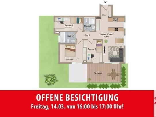 Offene Besichtigung am Fr., 14.03. von 16-17 Uhr in die Rosnestr. 14!