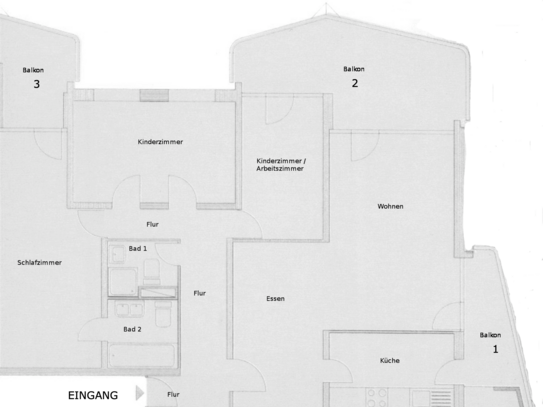 Große 4-Zimmer-Wohnung mit 3 Loggien in ruhiger Lage in Zollstock