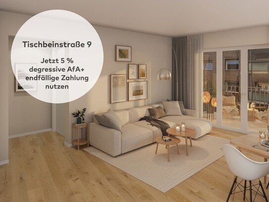 Tischbeinstraße 9 - Moderne 3-Zimmer-Neubauwohnung mit West-Balkon