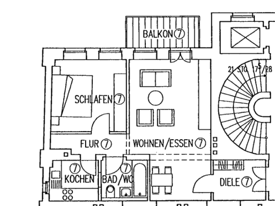 2 Raumwohnung im 2. Obergeschoss sucht neue freundliche Mieter