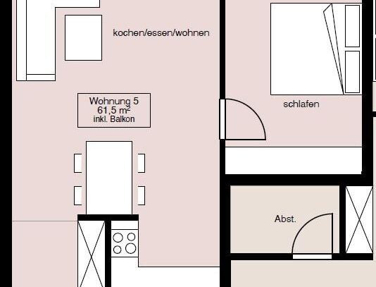 Moderne 2-Zimmer Etagenwohnung in Schlitz (Wohnung 1.5)