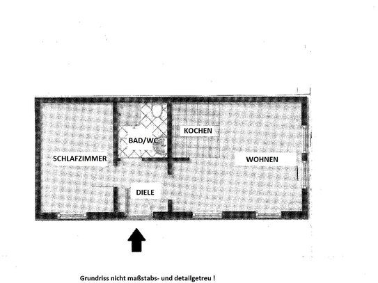 Kleine 2-Zimmer-Erdgeschosswohnung im ruhigen Innenstadtbereich von Rudolstadt