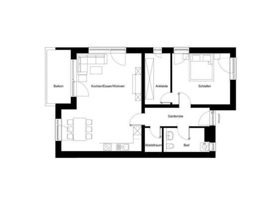 Energieeffizient & Modern: 2-Zimmer Wohnung zum Erstbezug