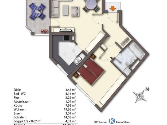 Ihre neue Wohlfühl-Oase: 2-Raum-Wohnung mit Balkon und Garage, nur 700 m zum Kulkwitzer See"