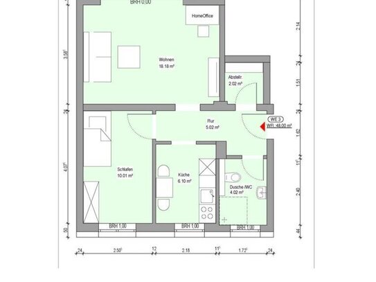 Energieeffiziente (KfW 55) altersgerechte 2-Zimmer Wohnung mit Aufzug