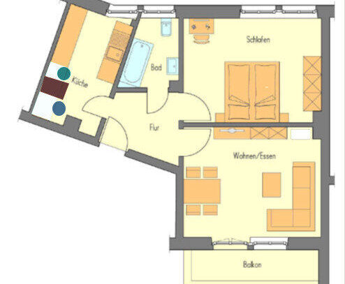 2-Zimmer-Wohnung: Top-Lage am Ringpark nahe Residenz, generalsaniert mit moderner Küche, Parkettboden, Balkon und Tiefg…