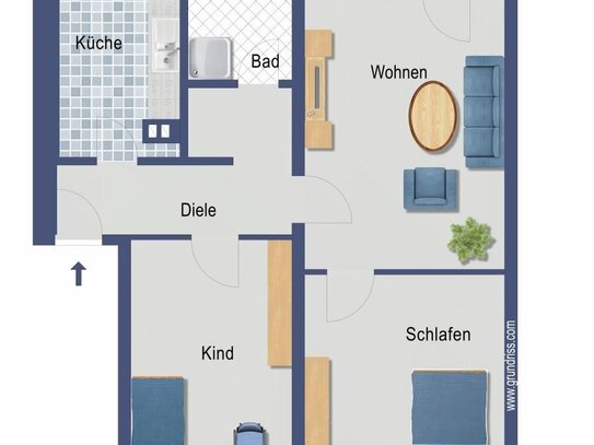 vermietete Wohnung mit Balkon - provisionsfreier Verkauf