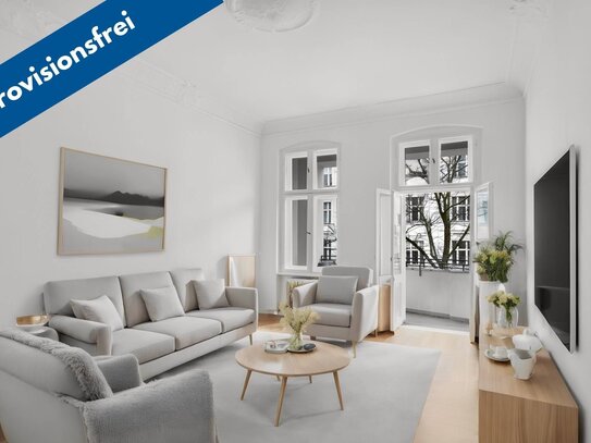 ... Provisionsfrei bis 03.04 / 3,5 Zi.-Altbauwohnung, ca. 113 m² + West-Balkon, nur 200 m. zum Kurfürstendamm! ...