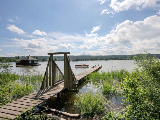 Traumwohnung mit Weitblick über die Herrschinger-Bucht und Badesteg