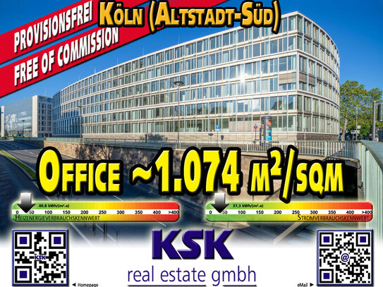 Office: ~1.074 m²/sqm in Köln-City