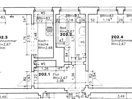 In grüner und ruhiger Umgebung liegt die 2 Zimmer Wohnung