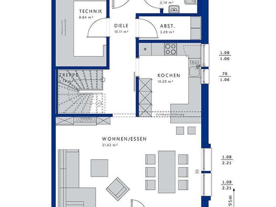 Doppelhaushälfte Celebration 139-V3-XL von Bien-Zenker einzugsfertig KfW40plus inkl. 319m² Grundstück