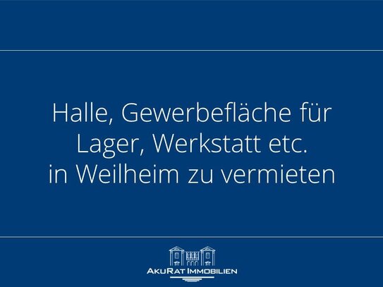 TOP-Gewerbeeinheit: Halle, Gewerbefläche für Lager, Werkstatt etc. in Weilheim zu vermieten