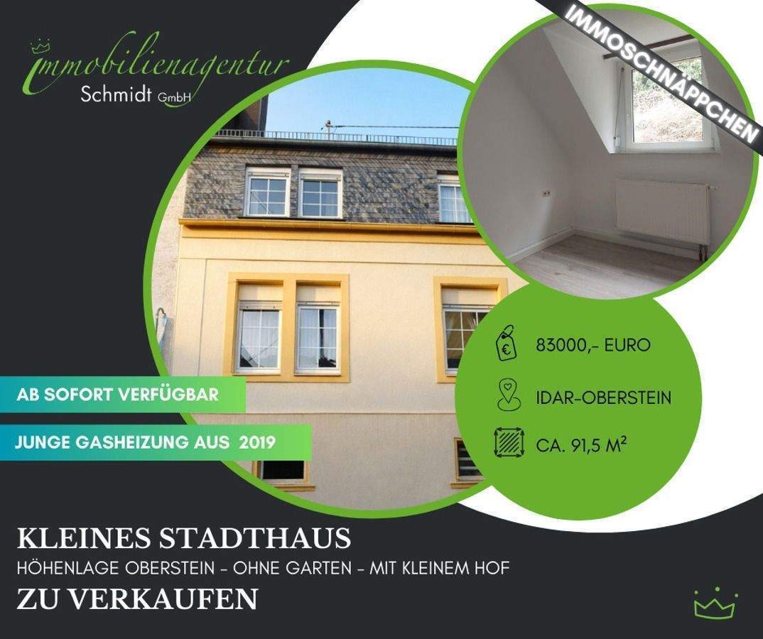 Immobilie in Idar-Oberstein - ***Kompaktes Stadthaus in Idar-Oberstein, mittlere Höhenlage, zu verkaufen!*** - Bild 0