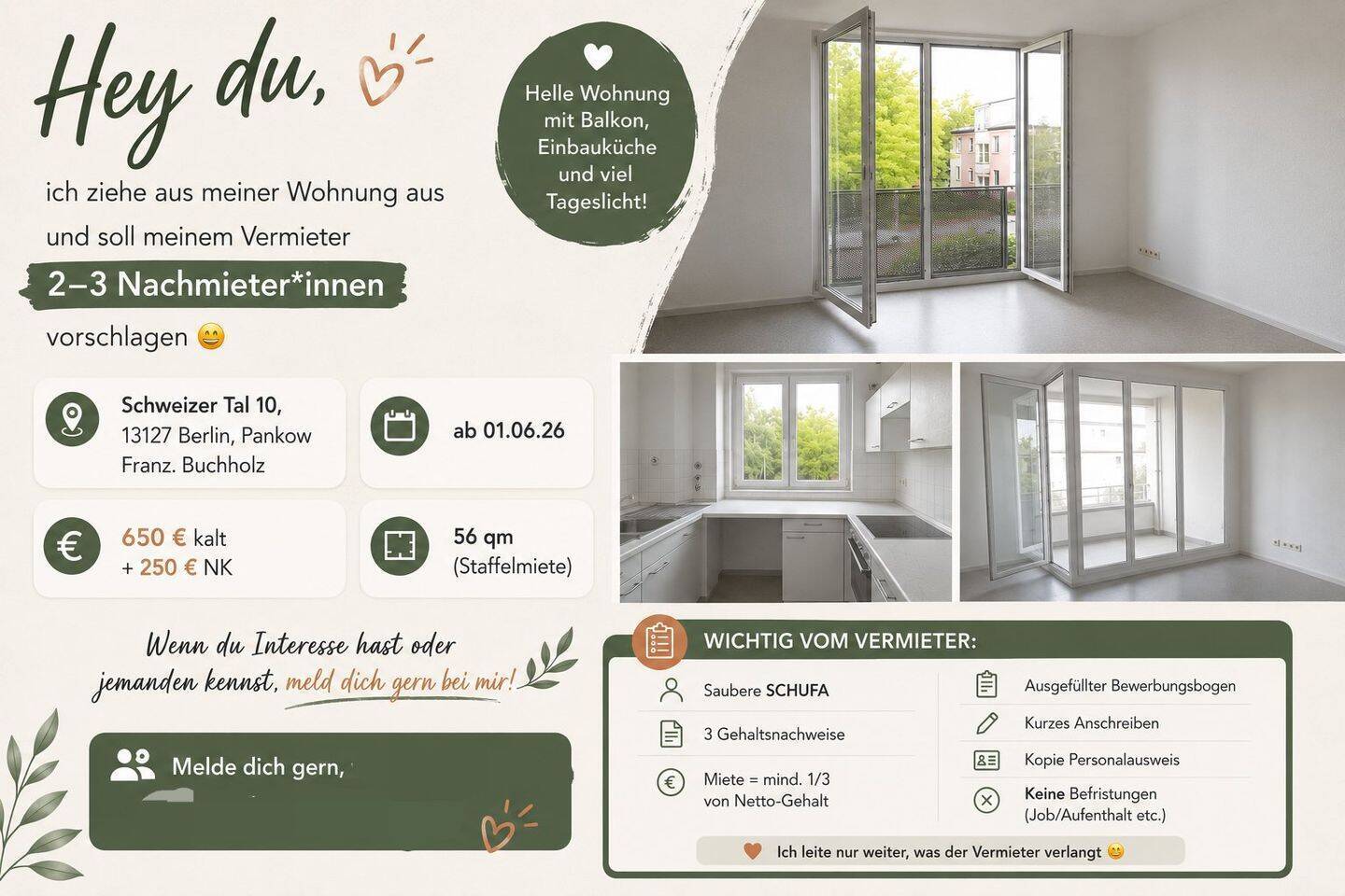 Suche dringend Nachmieter:in - Photo 1