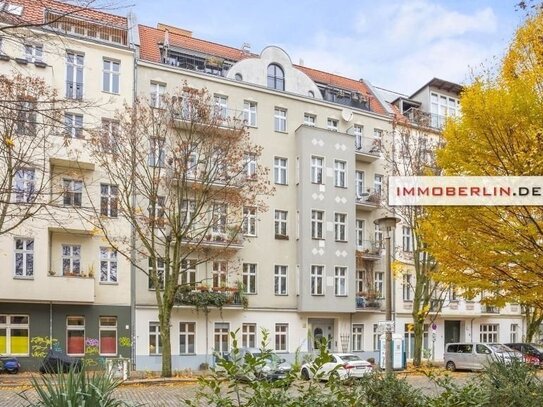 IMMOBERLIN.DE - Sehr attraktive Altbauwohnung für teilgewerbliche Nutzung mit Terrassen & Kaminofen beim Gleimkiez