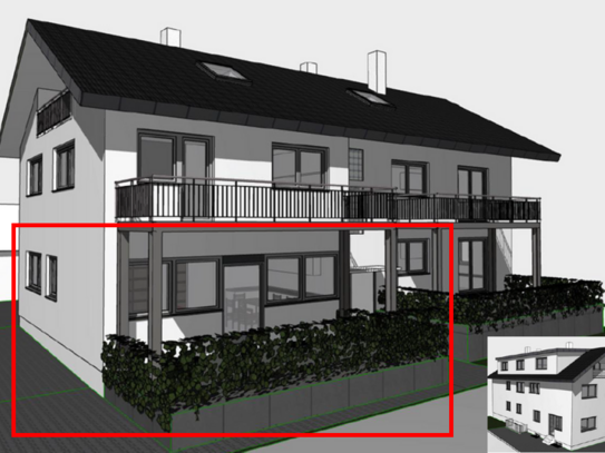 2,5 & 2 Zimmerwohnung mit EBK, Balkon/Terrasse in Tiefenbronn nach Kernsanierung zu vermieten (Erstbezug)