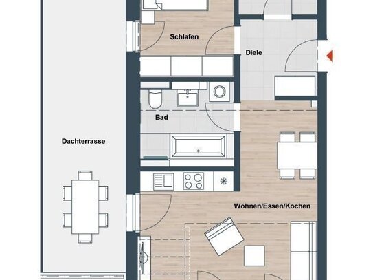 Sie haben es sich verdient: smarter Rückzugsort mit 2 Dachterrassen, Nähe Pegnitzgrund, TG + Lift