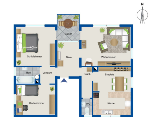 Modernes Wohnen in Waldstetten: 3,5-Zimmer-Wohnung mit Balkon & Stellplatz