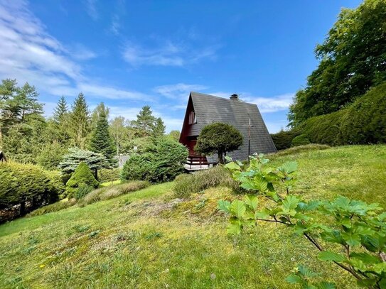 Idyllisches Ferienhaus im Finnhüttenstil im schönen Geratal zu verkaufen!