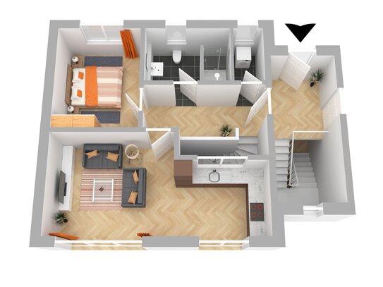 NEUBAU: Großzügige 4,5-Zimmer-Wohnung mit Garten & Terrasse über 2 Ebenen (W1)