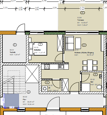 Neubauwohnung im Erdgeschoss