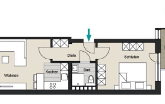 Mein Veedel !!! 2-Zimmer-Wohnung als Kapitalanlage zu verkaufen - Karolingerring 19, WE 14