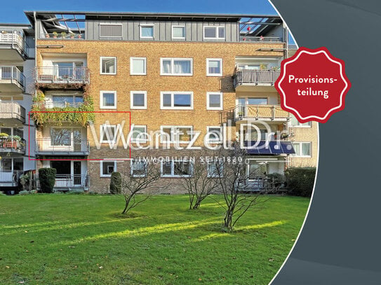 Zentral wohnen! Ideale Wohnung mit Balkon zur Gartenseite!