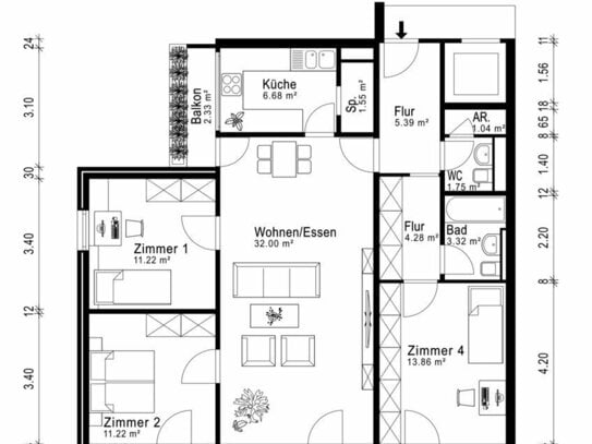 Attraktive Kapitalanlage: Vermietete 4-Zimmer-Wohnung in Taufkirchen - Ideal für Investoren!