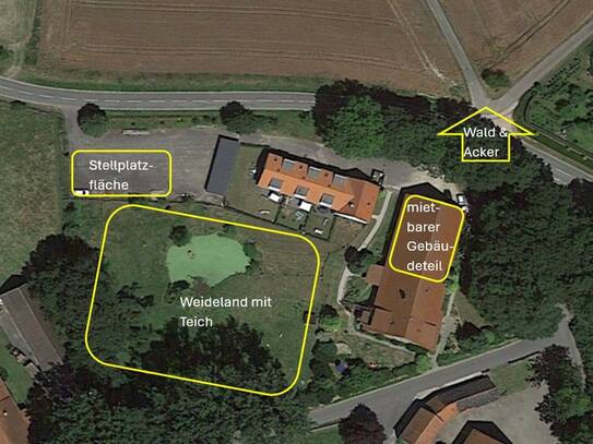 Stadtnaher Resthof für Tierhaltung, Gartenbau, Land- & Forstwirtschaft o.ä. anteilig zu vermieten