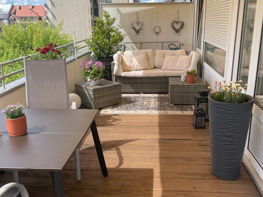 Zwischenmieten:Voll möblierte 70m Wohnung mit sonniger 21m² Terrasse