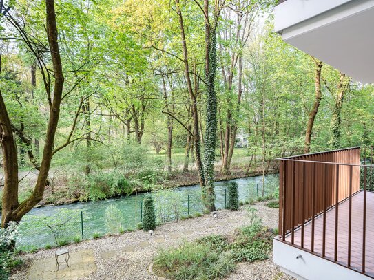 Eleganz in Bestlage. 3 Zimmer-Wohnung mit Blick auf den Eisbach.