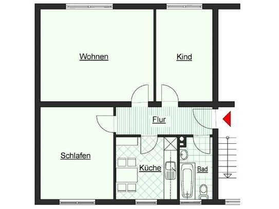 3,5 Zimmerwohnung im Erdgeschoß