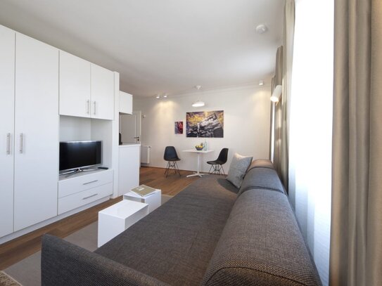 Stilvolles Design-Apartment: 1-Zimmerwohnung mit TV, WLAN, Küchenzeile, Parkplatz und mehr - zentral in Stuttgart geleg…