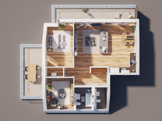 Zwei großen Dachterrassen, Nähe Pegnitzgrund, Homeoffice, TG und Lift, Neubau