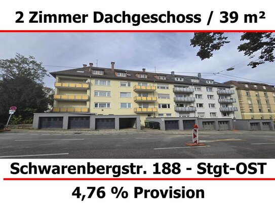 2 Zimmer Dachgeschoss-Wohnung in Stuttgart Ost