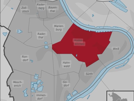 Top 1 Grundstück in Köln Rodenkirchen mit Baugenehmigung 5 exklusiver Wohnungen