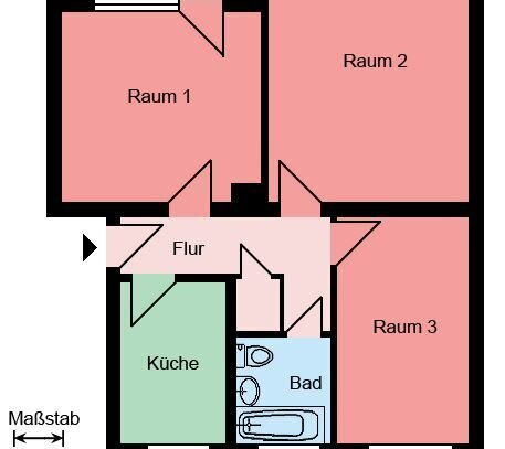 Schöne 3-Zimmer-Wohnung mit Balkon in grüner Lage