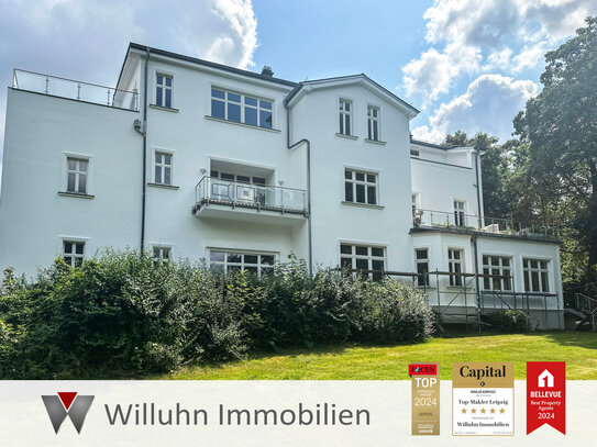 Die Weiße Villa! Denkmalgeschützte Villa im Rohbau mit parkähnlichem Grundstück