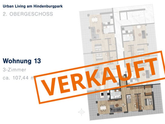 Neubauwohnung am Hindenburgpark - Wohnung Nr. 13 - 2.OG