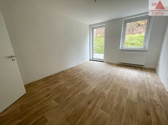 Erstbezug! 2-Raum-Wohnung mit Panoramablick und Terrasse in Bad Schlema