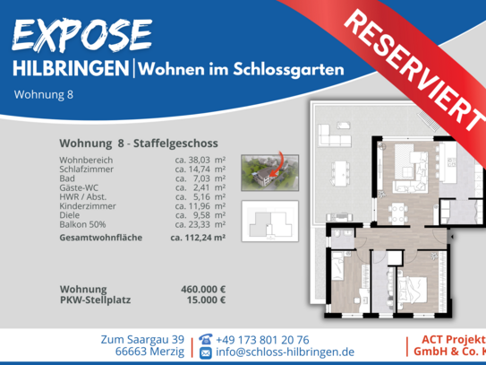 Wohnen im Schlossgarten in Merzig-Hilbringen Penthousewohnung