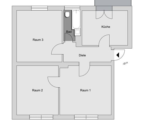 3,0-Zimmer-Wohnung in Würzburg Frauenland