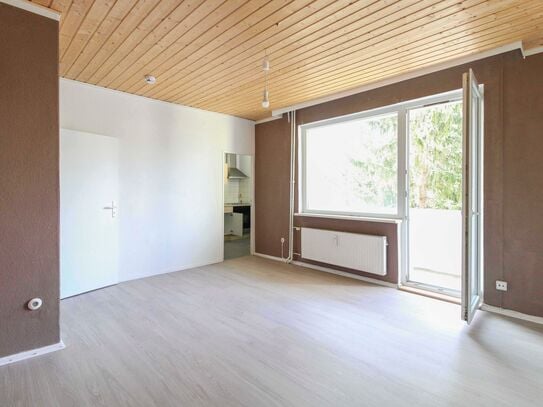 Bezugsfreies Apartment mit Balkon und Blick in den grünen Gemeinschaftsgarten