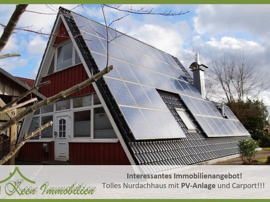 Interessantes Immobilienangebot! Tolles Nurdachhaus mit PV-Anlage und Carport!