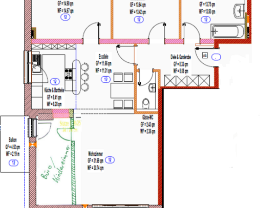 Exclusive 3 Zimmer-Wohnungen (4 Zimmer möglich) in bester Lage