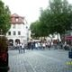 ALTSTADTPERLE: ENSEMPLE SCHUTZ / IN DER FUSSGÄNGER / MARKTMEILE, GABELMANN MIT RÖMISCHER STATUE.OBSTMARKT BRUNNEN ITALI…