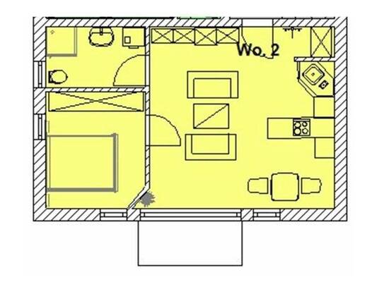 Interessante Perspektive auch für Kapitalanleger! 2-Zimmer-OG-Wohnung (Whg. 2) mit Balkon - sehr gut auch als Ferienwoh…