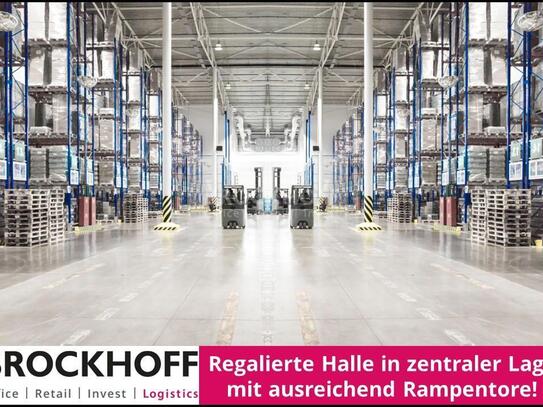 Regalierte Halle in zentraler Lage mit ausreichend Rampentoren!