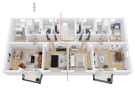 Attraktive EG, 1.OG und 2.OG Wohnung zu vermieten, jeweils mit Balkon